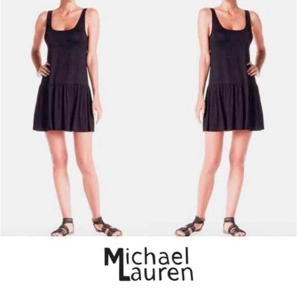 Michael Lauren Duff Black Tiered Mini Tank Dress Size XS NWT‎ - Picture 1 of 10